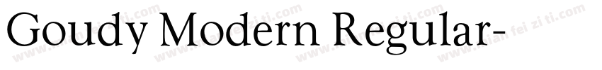 Goudy Modern Regular字体转换